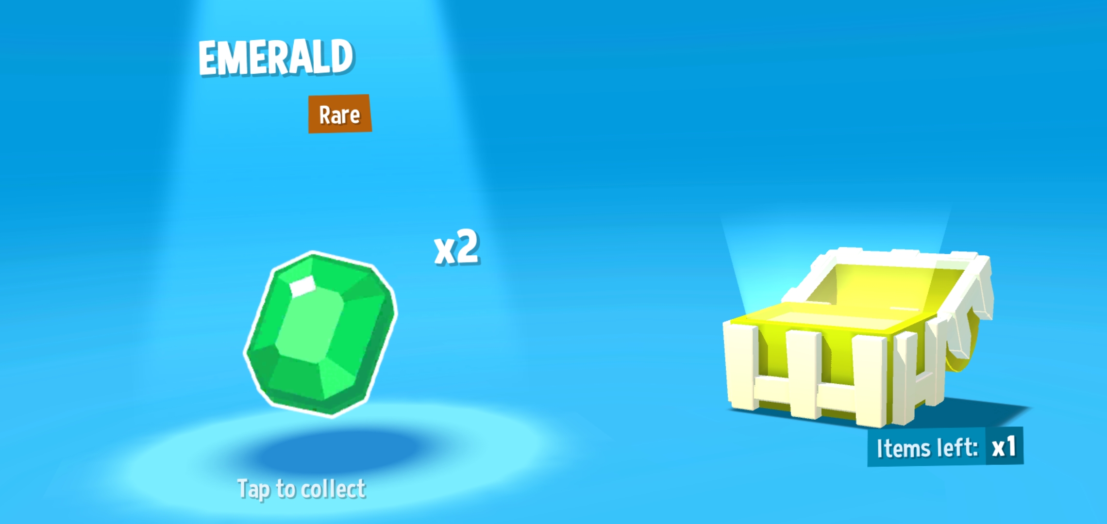 The Emerald inside Reward Chest