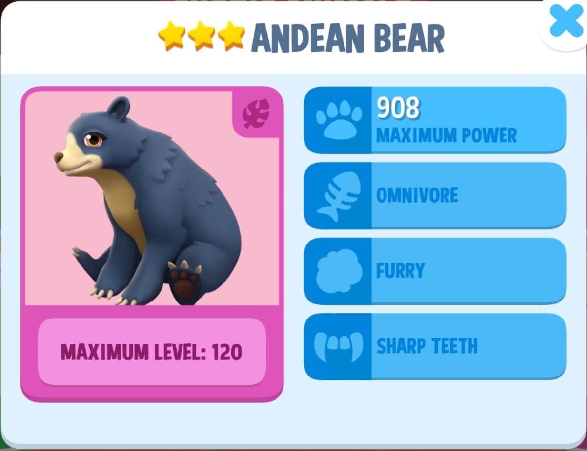 Andean Bear Info