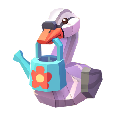 Floral Swan Trophy