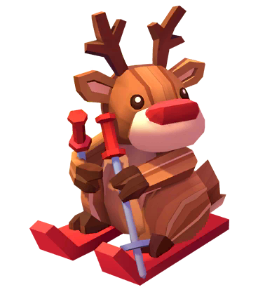 Skiing Reindeer