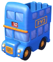 Blue Happy Bus