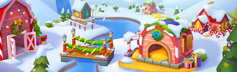 North Pole Village I Banner