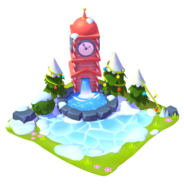 North Pole Village Feather Bird Home