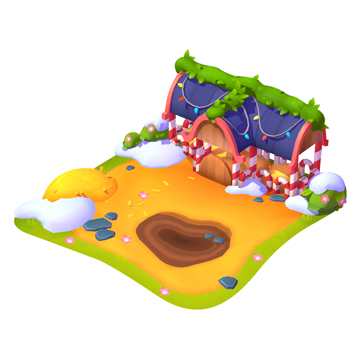 North Pole Village Pig Home