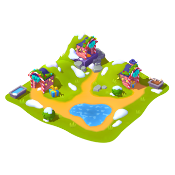 North Pole Village Woodland Animal Home