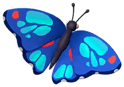 Blue Pansy Butterfly