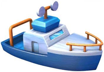 Blue Research Vessel