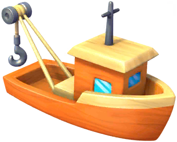 Brown Commercial Trawler