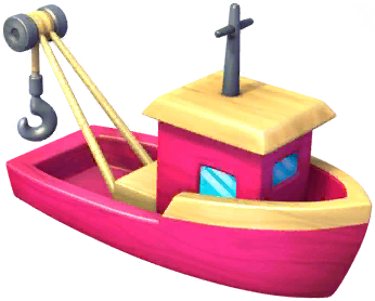 Red Commercial Trawler