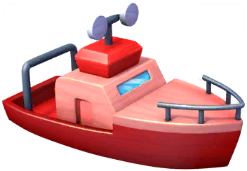 Red Research Vessel